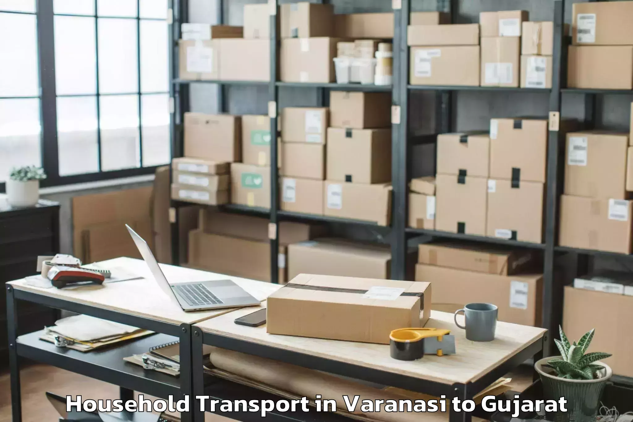 Varanasi to Chotila Household Transport Booking